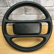 Genuine Porsche 944, 924 S 4 Spoke, Retrimmed Black Leather Steering Wheel. 17D