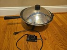 Farberware Vintage Model FS200 Model 101 Stainless Steel Electric Wok *TESTED*