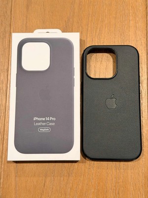Original Genuine Apple Leather Case with Magsafe for iPhone 14 Pro black