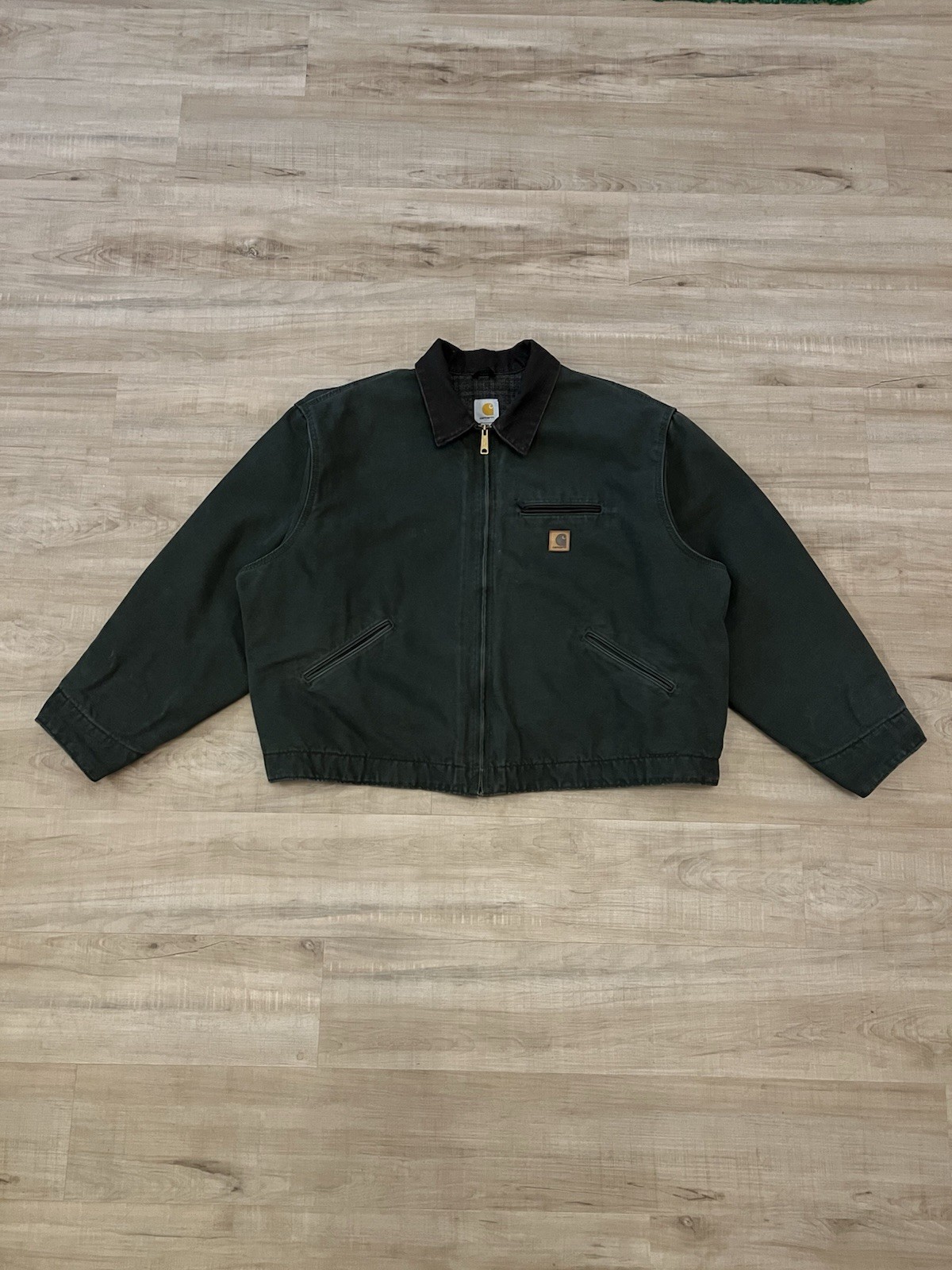 Vintage Carhartt Detroit Jacket J97 MOS Blanket Lined Moss Green Size 3XL