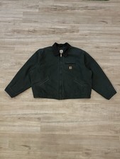 VTG Carhartt Detroit Jacket Blanket Lined Men s 3XL Regular J97 MOS Moss Green