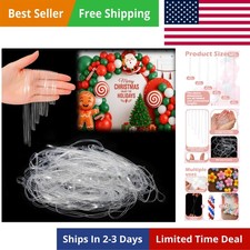 Clear Rubber Bands 300 Pcs for Balloon Arch Frame Decor 2.2 3.3 4.1 4.9 5.9 6.7