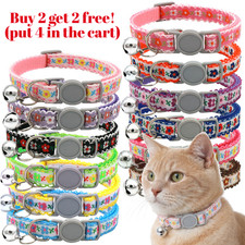 Cat Collar Reflective Safety Breakaway Adjustable Kitten Collar with Bell DAISY