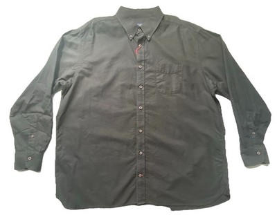 NEW 4XT Tall Mens Cremieux Long Sleeve Button Front Shirt Cotton Phantom Black