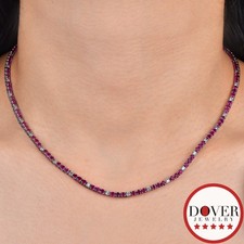 Estate Diamond 4.58ct Ruby 14K White Gold 16.25