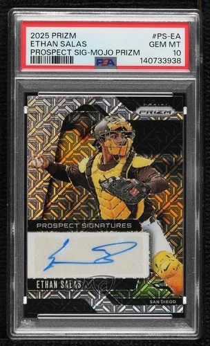 2025 Panini Prizm Prospect Signatures Mojo 23/25 Ethan Salas PSA 10 GEM MT Auto