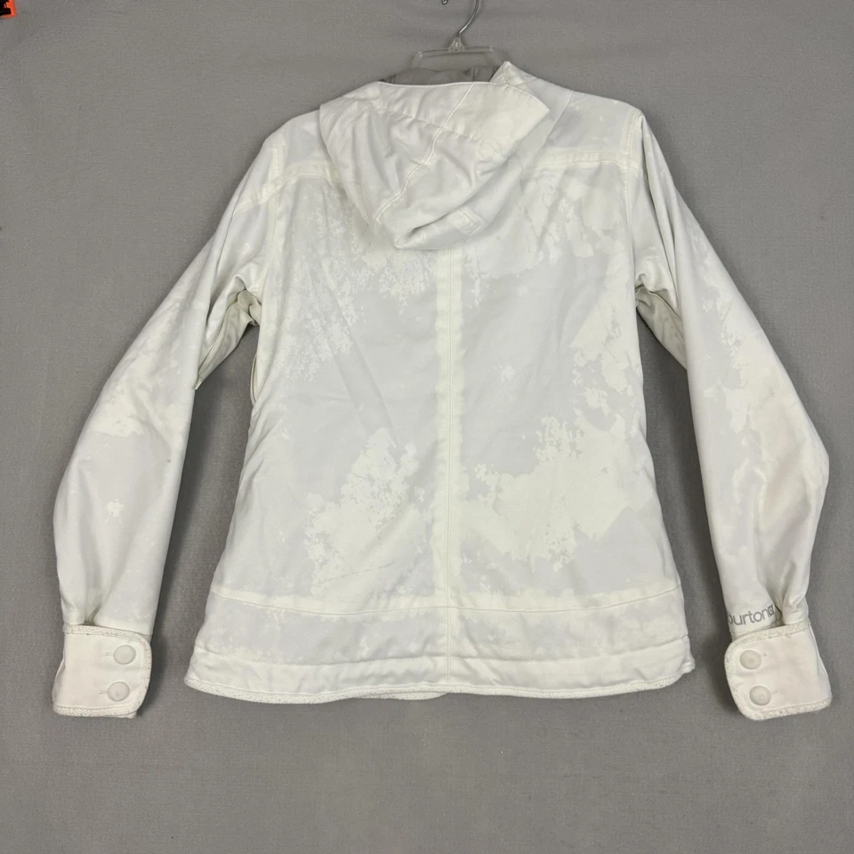 Chaqueta Burton Mujer Mediana Blanca DRYRIDE Aislada Snowboard Esquí Con Capucha Invierno Foto 2 de 4