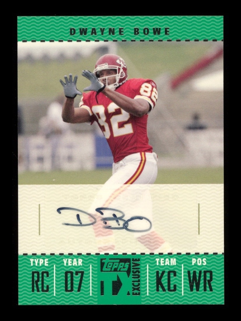 Dwayne Bowe Topps TX Exclusive Rookie Autographs #FTADB Base