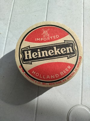 Vintage (LOT Of 14) Heineken Holland Beer Drink Bottle Paper Coasters Free Ship!