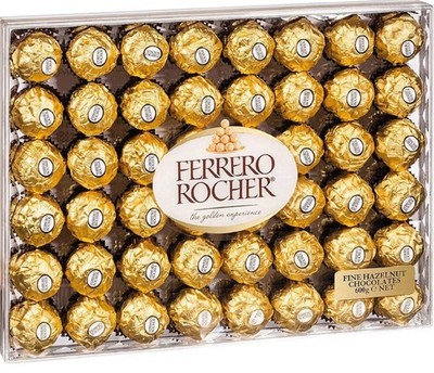 Ferrero Rocher Fine Hazelnut Chocolates 48 Pieces Gift Box