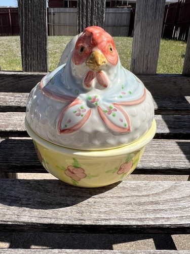 Fitz And Floyd Vintage Hen Chicken With Lid 1981 - Bild 3 von 11