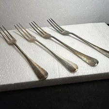 Antique (Set Of 4) EP A1 Silverware Dinner Forks Cooper Bros & Sons England 2oz