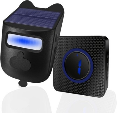 Solar Driveway Alarm Wireless 600Ft Range Driveway Motion Sensor Alarm