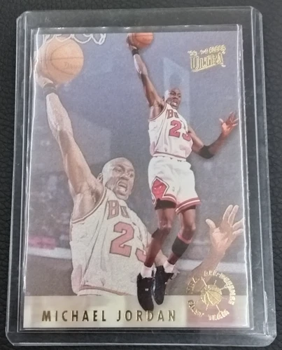 1993-94 Fleer Ultra Michael Jordan All Defense Misprint Error Missing Back Foil