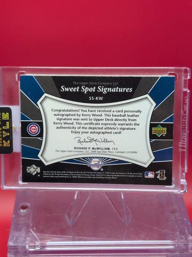 2004 Upper Deck Sweet Spot Signatures Kerry Wood/45 - Picture 3 of 3