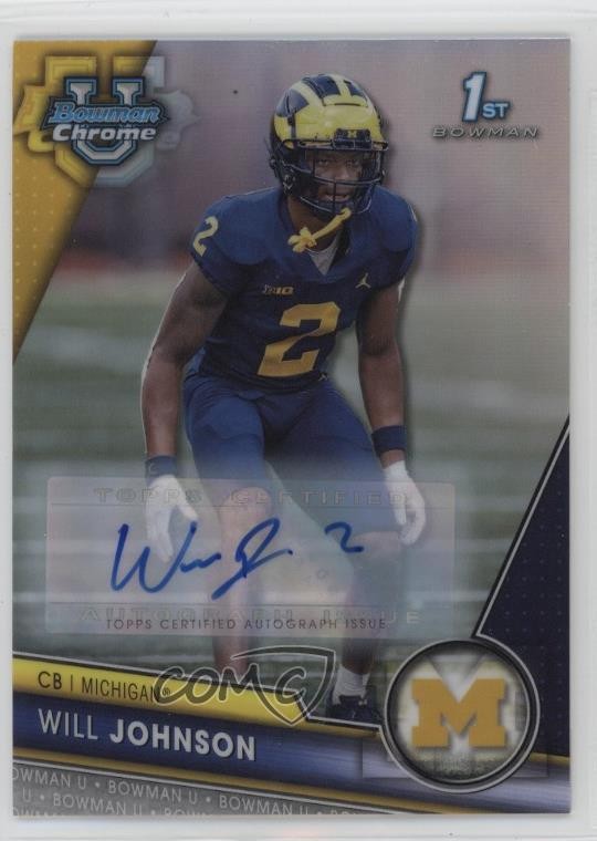 2023 Bowman U Chrome Chrome Prospect Auto Refractor 143/499 Will Johnson #157