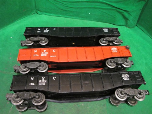 LOT of 3 - clean Lionel O Gauge Gondolas, 6462 New York Central - Picture 2 of 9