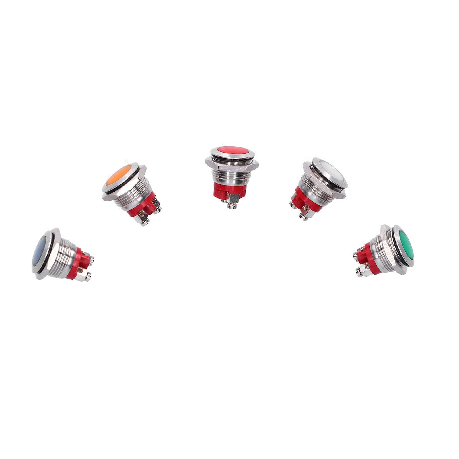 5Pcs Metal Signal Indicator Convenient Connection Strong Conductivity Pilot Dash