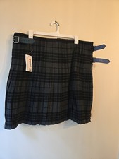 Highland Redstone Men's Irish Heritage Black/Black Tartan Kilt Acrylic 46/48