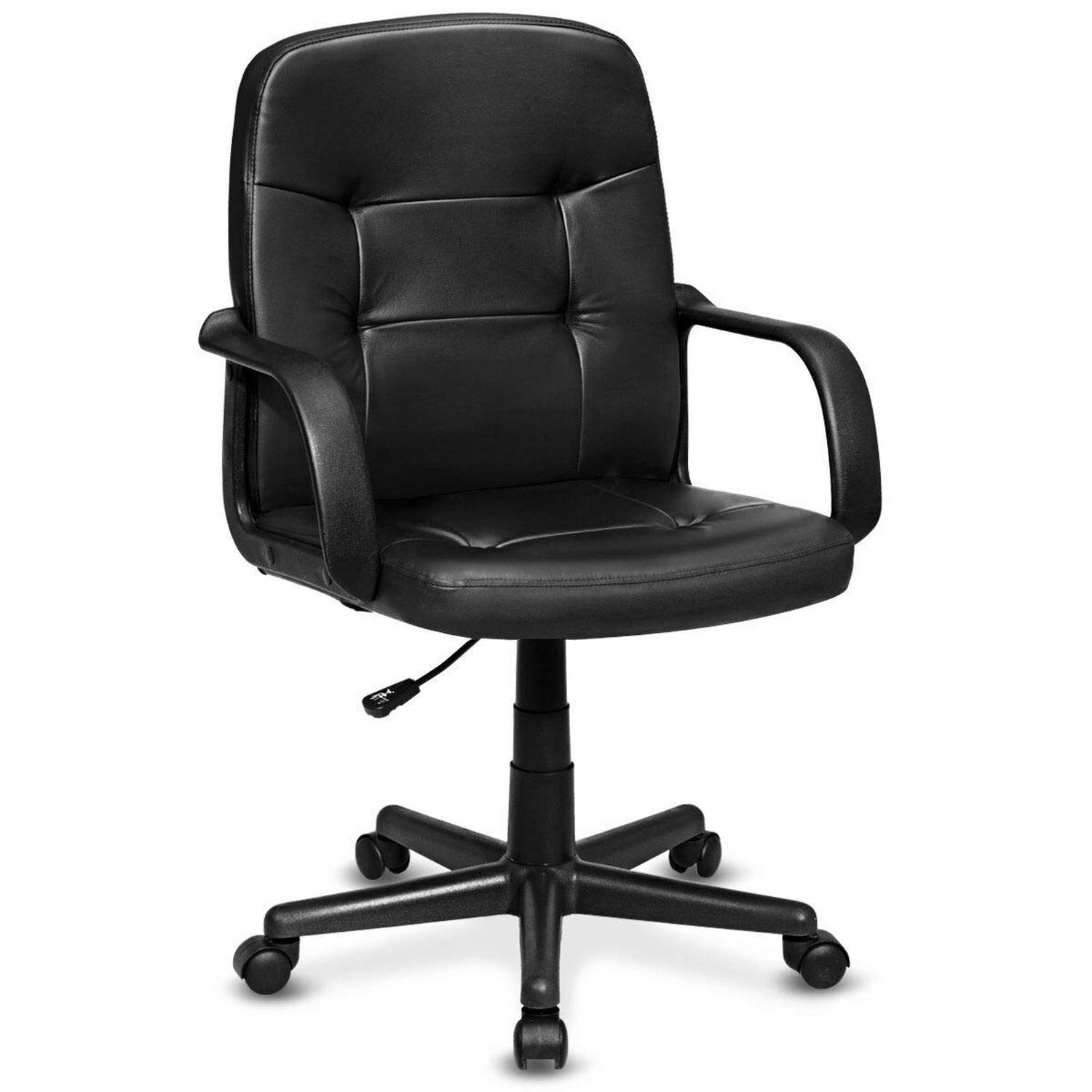 Mid Back Office W/arms And Swivel Wheels, Ergonomic P...