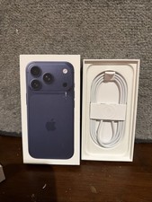 Apple iPhone 17 PRO Deep Blue EMPTY BOX ONLY 256GB A3256 w/ Inserts N Cord