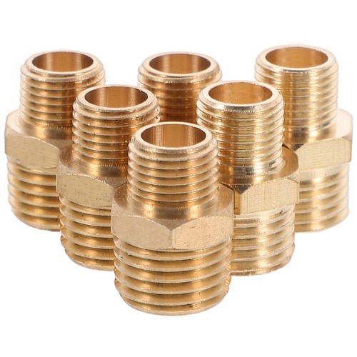 6 Stück Kupfer Gelenk Adapter Stachel Schlauch Armaturen Garten Verbinder - Bild 9 von 12