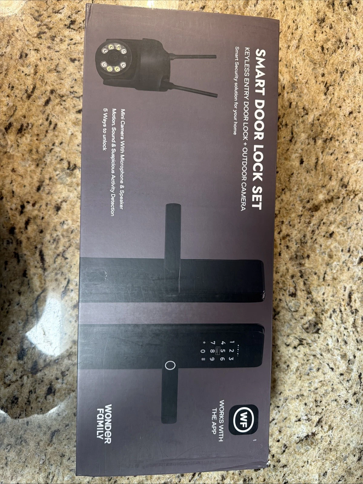 Wonder Family Smart Door Lock Set Keyless Entry + Outdoor Camera New