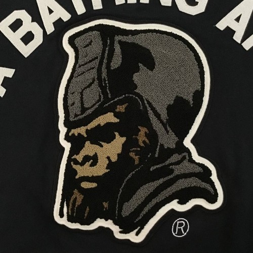 BAPE General sweat varsity jacket a bathing ape NIGO Black Size L - Picture 3 of 10