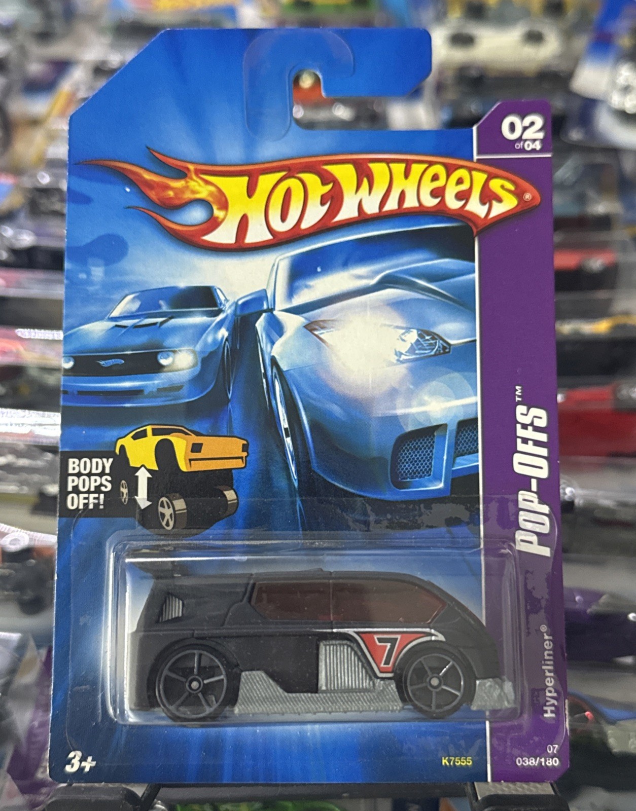 Hot Wheels 2007 HW POP OFFS Hyperliner #038 Black 