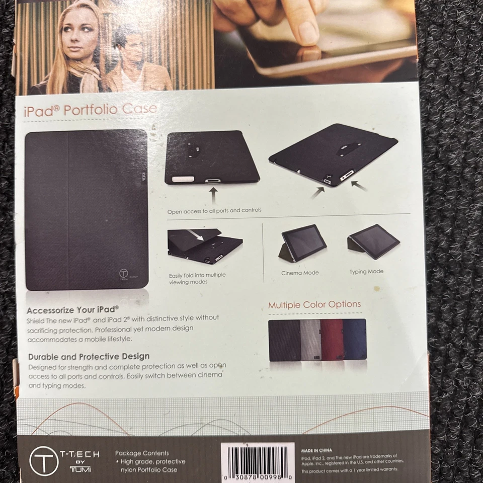 New T-Tech by TUMI Apple iPad 2 3 4 Case CRIMSON RED Portfolio - Image 4 of 4