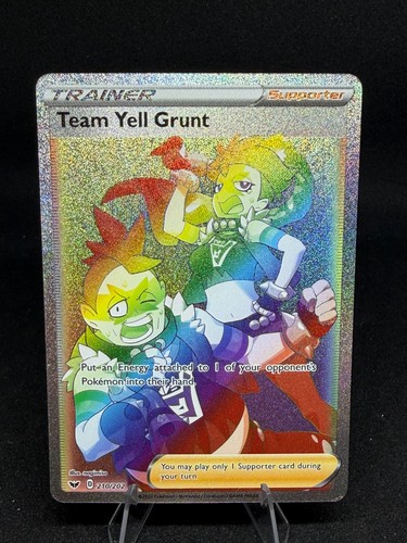 Pokemon Team Yell Grunt Secret Rare Sword & Shield Base Set 210/202