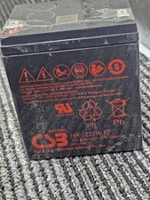 CSB HR1227W F2  12 Volt 27 Watt Fire Rated SLA Sealed Lead Acid Battery