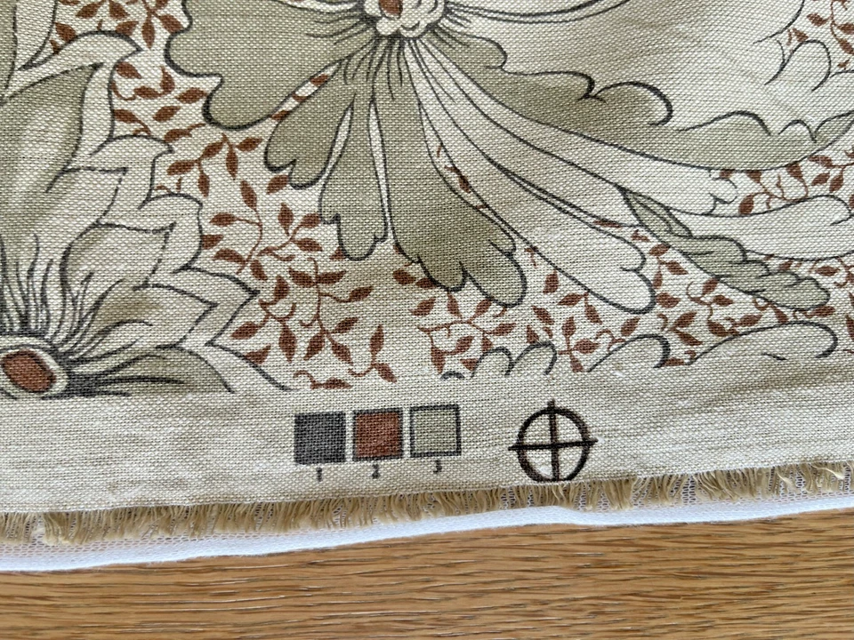 Clarence House "Pomegranate" fabric remnant (1+ yard, 54" L x 62.5" W) in Cocoa - Image 4 of 4