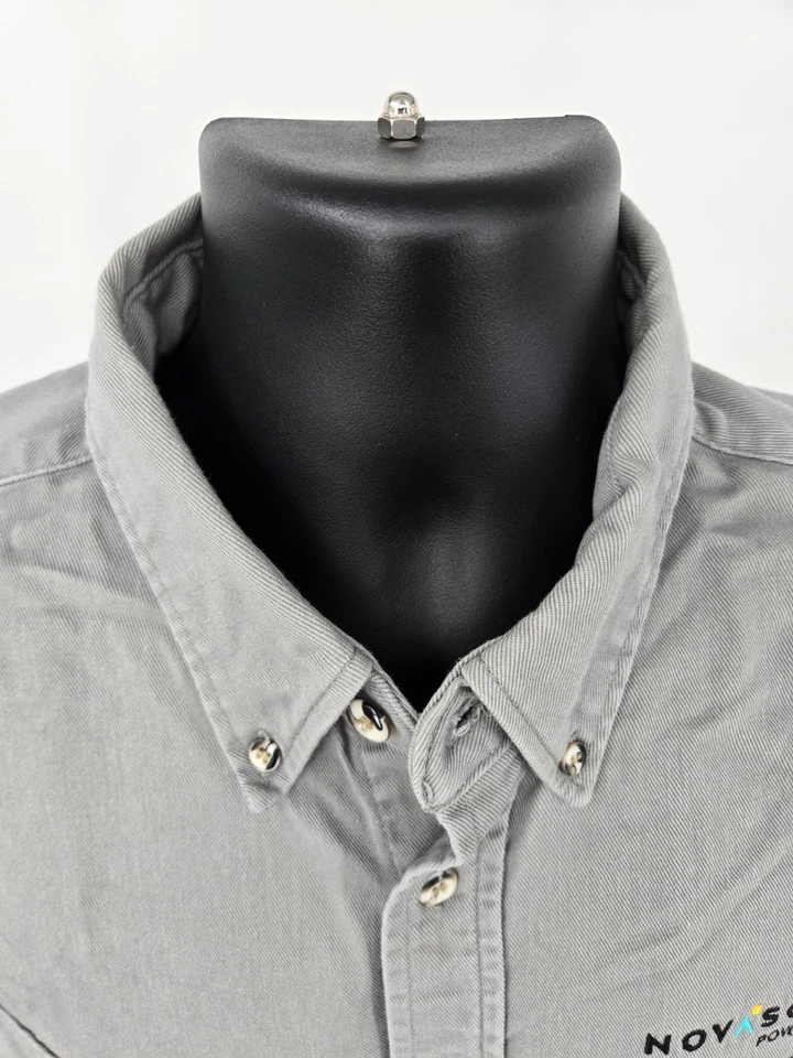 Bulwark Shirt Gray Large 2112 FR CAT 2 Long Sleeve Pocket 8.6 ATPV Flame - Image 4 of 4