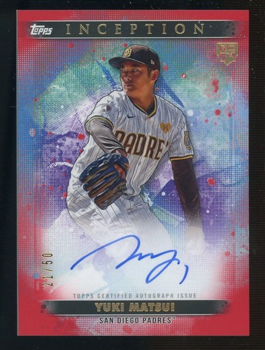 2024 Topps Inception Red Yuki Matsui Padres RC Rookie AUTO 21/50