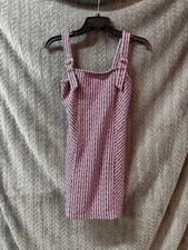 Forever 21 Purple and White Patterned Mini Dress with Adjustable Straps