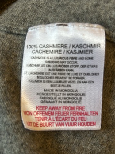 S grauer Kaktus Langarm 100% Kaschmir Pullover von Pulli 1234 - Bild 4 von 6