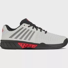 Image of K-Swiss Express Light 3 Men's Tennis Shoes- White/Stretch Limo/High Risk Red