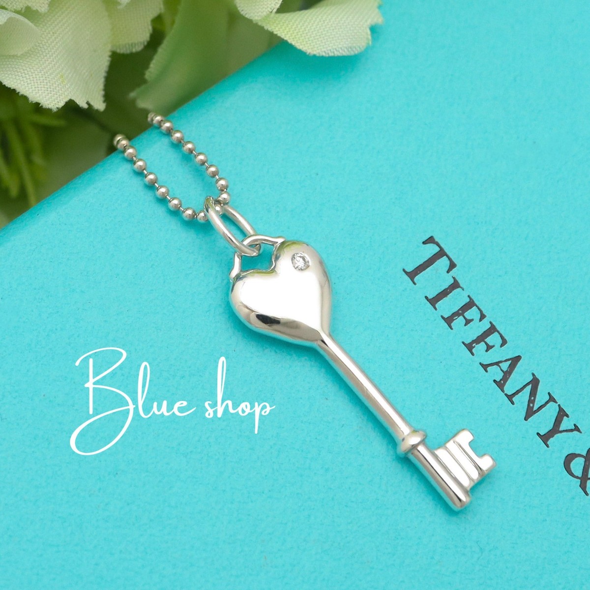 Tiffany & Co. ハート型鍵ネックレス 925 ダイアモンド Tiffany & Co