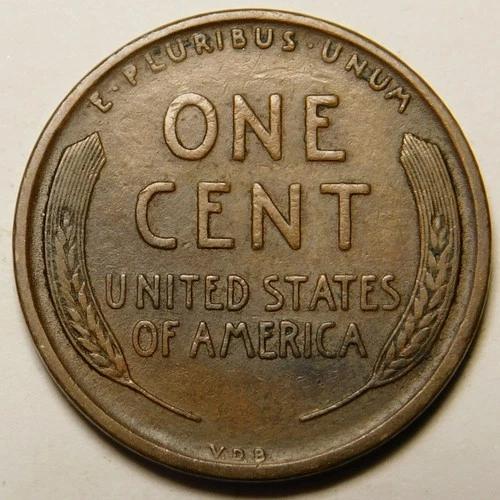1909 VDB Lincoln Wheat Cent Penny VF - EF   "Actual Coin Pictured"