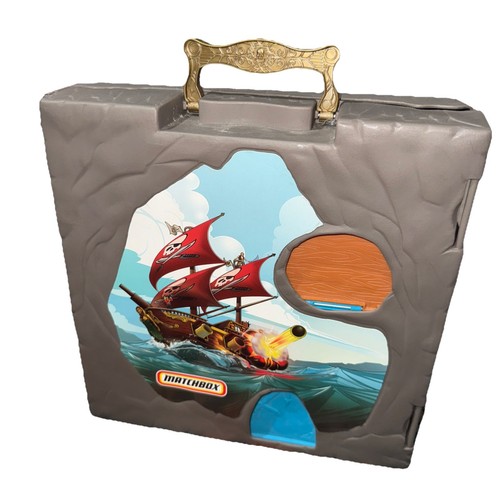 2006 Mattel Matchbox Car Pirate Ship Island Folding Portable Carry Case Pop Up - Picture 4 of 8