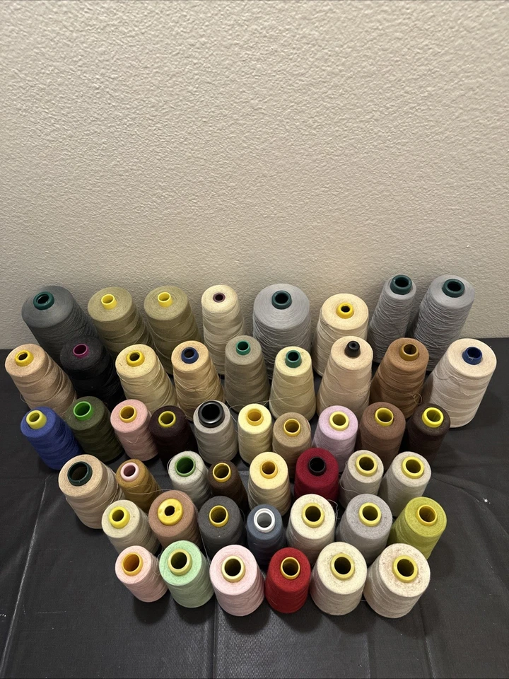 Lot Of 43 Sewing Thread Multi Colored Sized Spools Huge Bundle Large Rolls - Image 2 of 4