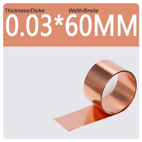 Kupferblech Streifen 0,02/0,03/0,04/0,05 mm bis 1 mm Stärke flexibel reines Kupfer - Bild 27 von 170