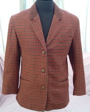 Women's brown plaid VTG Gap brand blazer with elbow pads size small