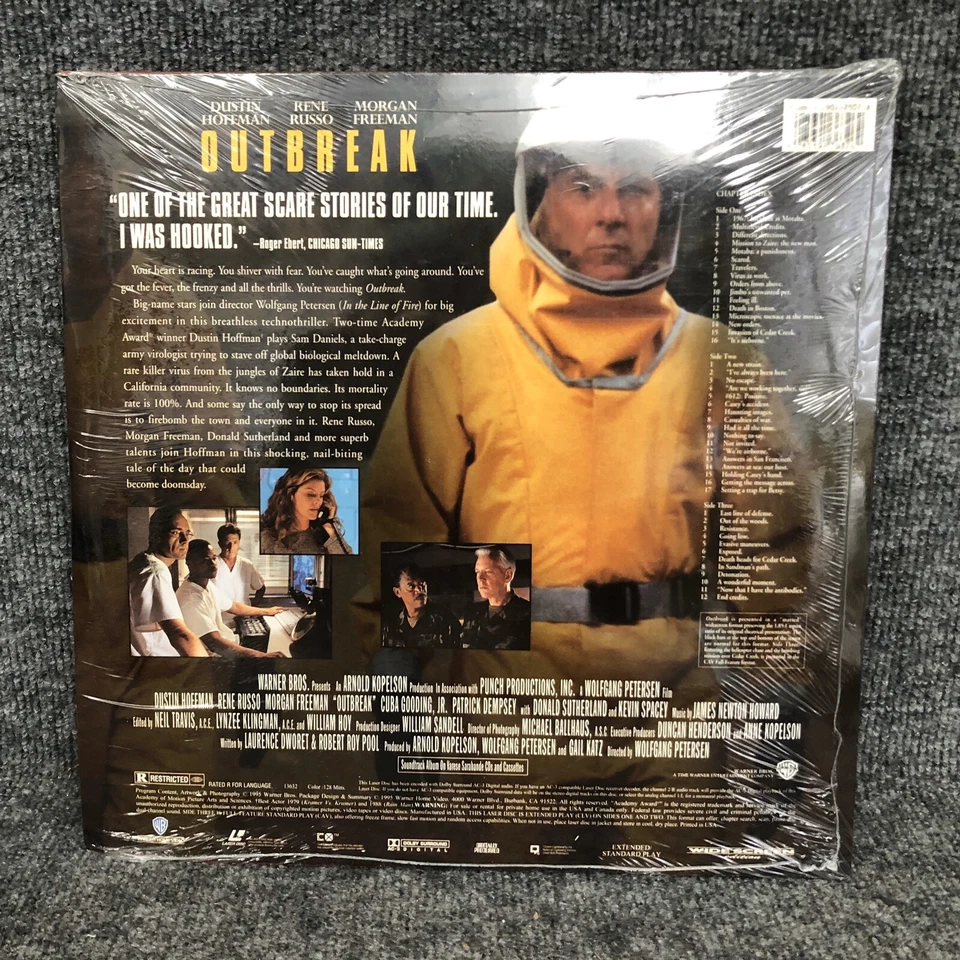 Outbreak Widescreen Edition Laserdisc Extended Play Dustin Hoffman New & Sealed Foto 2 de 4