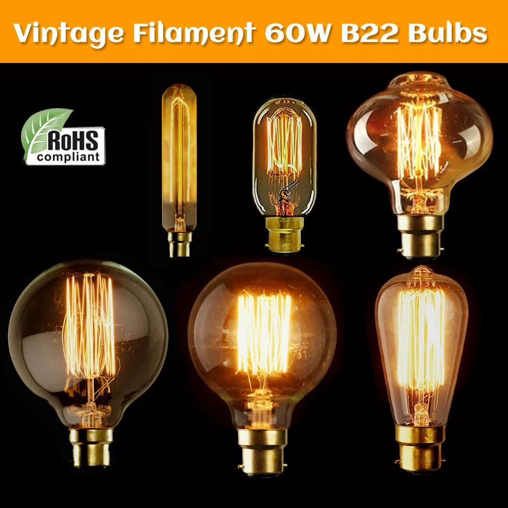 E27/B22 4/8W Rétro Edison Lampe Filament LED Ampoule Lumière 2200K  Décoratif