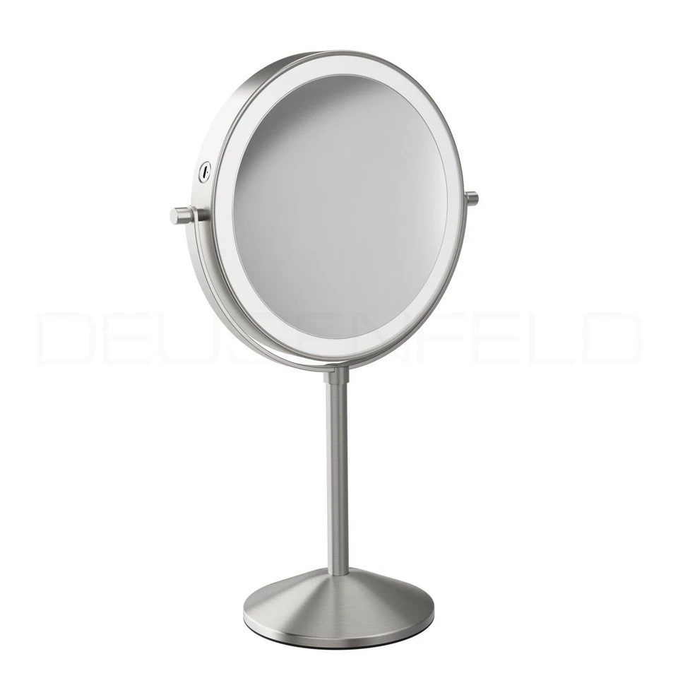 DEUSENFELD SL7EFA Akku Batterie LED Doppel Stand Kosmetikspiegel, 7-fach +Normal - Bild 1 von 4