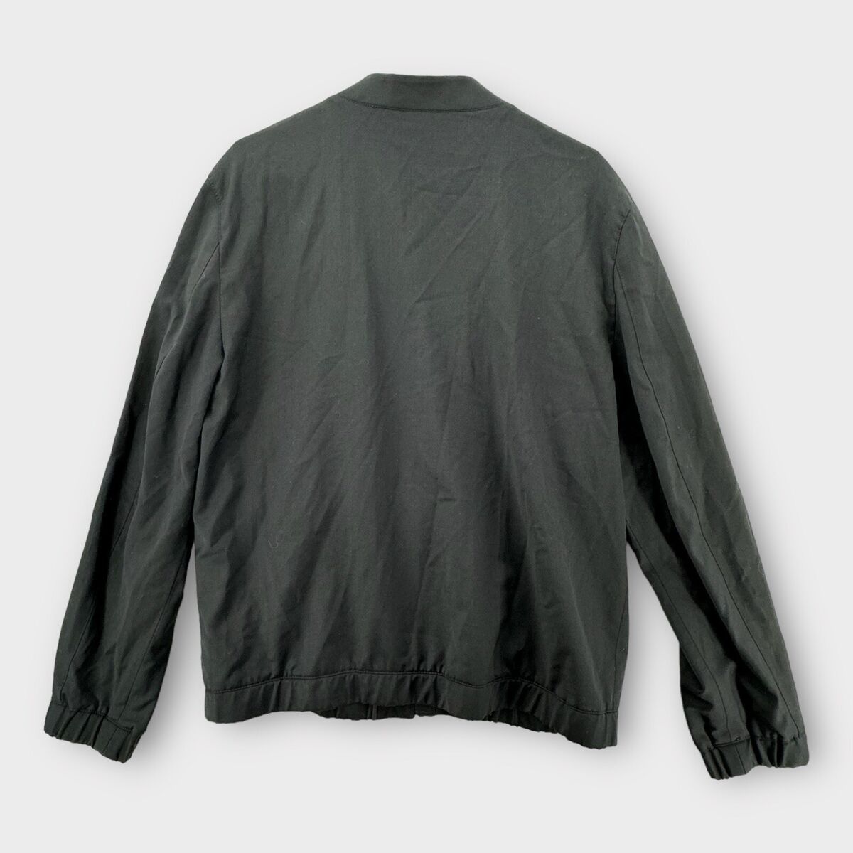 Zara Man Bomber Jacket Mens XXL Black Nylon Lightweight Zip Zara Man Bomber Jacket Mens XXL Black Nylon Lightweight Zip