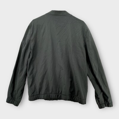 Zara Man Bomber Jacket Mens XXL Black Nylon Lightweight Zip