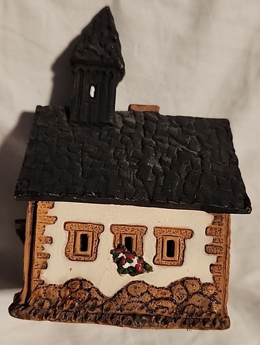 Vintage MIDENE Litauen Volkskunst Tonhaus Landhaus Teelicht *DEFEKT PLZ LESEN!  - Bild 3 von 16